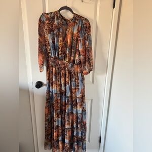 Elegant Multicolor Maxi Dress